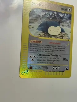 Pokemon Snorlax Skyridge Rare Holo Card 100/144 80 HP English 2003 - Image 3