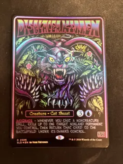 Displacer Kitten NM 2506 Foil MTG Secret Lair D&D Black Lights Unplayed Magic - Image 1