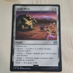 Battle Menu 0009 Magic Final Fantasy Instant Uncommon White 2025 Mingchen Shen - Image 1