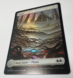 Magic the Gathering Wilds of Eldraine Plains Full Art Basic Land 262 FOIL NM - Image 1