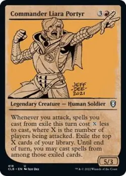 Commander Liara Portyr 418 - Showcase Regular NM - Battle for Baldur's Gate - Image 1