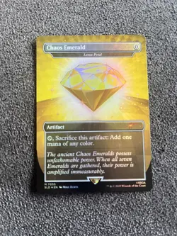 Secret Lair Chaos Emerald M 7035 Magic The Gathering Sonic Hedgehog FOIL Lotus - Image 1