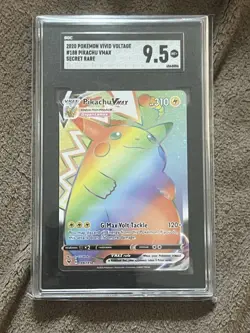 Pokemon Pikachu VMAX | 188/185 | Vivid Voltage | Full Art Rainbow | SGC 9.5 - Image 1