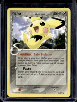 2006 Pokemon EX Holon Phantoms Pichu Delta Species #76/110 - Image 1