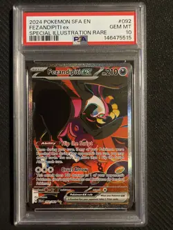 PSA 10 2024 POKEMON SFA EN-SHROUDED FABLE #092 FEZANDIPITI EX - Image 1