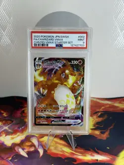 PSA 9 Pokemon TCG Japanese Charizard Vmax 002/021 - Image 1