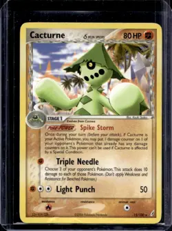 2006 Pokemon EX Crystal Guardians Cacturne #15/100 - Image 1