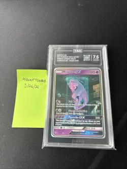 TAG 7.5 MEWTWO GX 2017 POKEMON SM PSA SHINING LEGENDS SECRET #78 NEAR MINT+ - Image 3