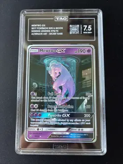 TAG 7.5 MEWTWO GX 2017 POKEMON SM PSA SHINING LEGENDS SECRET #78 NEAR MINT+ - Image 4