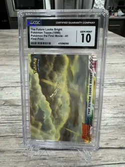 1999 Topps Pokemon the Movie #41 The Future Looks Bright CGC Gem 10 1st Edition - Image 1