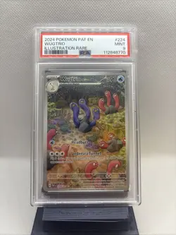 2024 POKEMON PAF EN-PALDEAN FATES ILLUSTRATION RARE #224 WUGTRIO PSA 9 MINT - Image 1