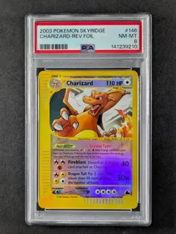 2003 Pokemon CHARIZARD #146/144 Skyridge Reverse Holo Secret Rare English PSA 8 - Image 1
