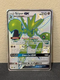 Pokemon TCG Scizor GX SV72/SV94 SM Hidden Fates Shiny Vault Full Art Shiny MINT - Image 1