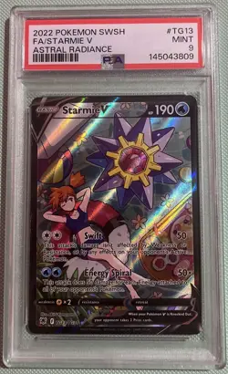 2022 Pokemon SWSH Astral Radiance #TG13 FA/ Starmie V PSA 9 MINT - Image 1