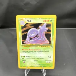 Pokemon Muk Holo Rare Fossil Unlimited 13/62 70 HP English 1999 TCG - Image 1