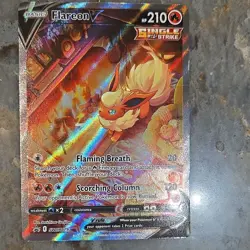Pokemon Flareon V Full Art Promo Single Strike Holo SWSH179 - Image 1