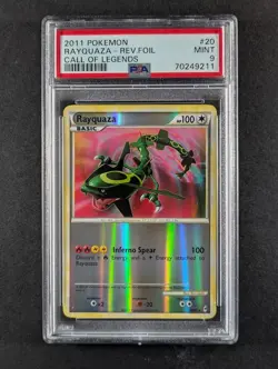 2011 Pokemon RAYQUAZA #20/95 Call Of Legends Unlimited Reverse Foil PSA 9 - Image 1
