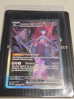 Pokemon Team Rocket's Mewtwo EX 231/182 Sv10 Destined Rivals Holo 280HP SIR - Image 1