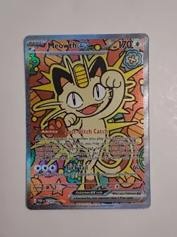 Pokemon Mega Evolution Perfect Order Meowth Ex Special Illustration Rare 121/088 - Image 4