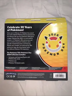 Pokemon TCG: Pokemon Day 2026 Collection Box - 30th Anniversary with Pikachu - Image 2