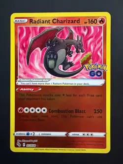 Radiant Charizard 011/078 Pokemon Pokemon GO Radiant Rare Near Mint (NM) 2022 - Image 1