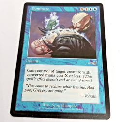 2000- Magic The Gathering: Nemesis "Dominate"- Blue Trading Card - Image 1