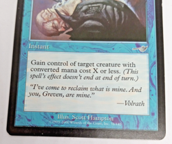 2000- Magic The Gathering: Nemesis "Dominate"- Blue Trading Card - Image 2