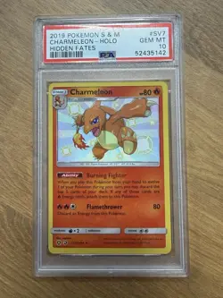 2019 Pokemon Sun & Moon Hidden Fates Shiny Charmeleon #SV7 - PSA 10 GEM MINT - Image 1