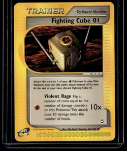 Fighting Cube 01 121/147 Aquapolis Uncommon English Pokemon Card - Image 1