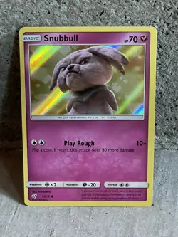 Snubbull 15/18 Holo S&M Detective Pikachu Pokemon TCG Card NM + Cardsaver - Image 1