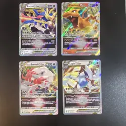 Pokemon VSTAR Holo Card Lot Zacian Charizard Hisuan Zoroark Lugia (4 Cards) - Image 1