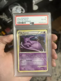 VINTAGE POKEMON CARD ESPEON HOLO 2011 CALL OF LEGENDS #4 PSA 6 FIRE LOW POP - Image 1