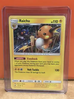 Raichu Holo SM Burning Shadows Pokemon NM 41/147 Sun & Moon - Image 1