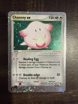 Pokemon Chansey EX TCG Holo Ultra Rare Card Ruby and Sapphire 96/109 - Image 1