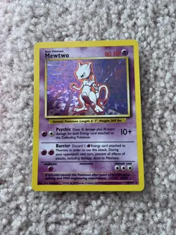 Pokemon TCG Mewtwo Base Set 10/102 Holo Unlimited Holo Rare - Image 1