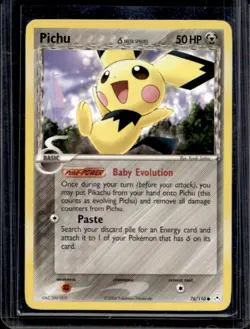 2006 Pokemon EX Holon Phantoms Pichu Delta Species #76/110 - Image 1