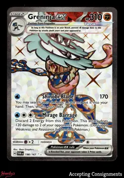 2024 Pokemon Scarlet & Violet Twilight Masquerade #198 Greninja ex UR FULL ART - Image 1