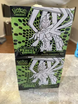 2x Perfect Order Pokemon Center Elite Trainer Box (ETB) in hand - Image 1