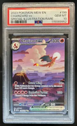 2023 Pokemon SV 151 Charizard ex #199/165 PSA 10 GEM MINT - Image 1