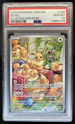2024 Pokemon Twilight Masquerade Eevee #188/167 PSA 10 GEM MINT - Image 1