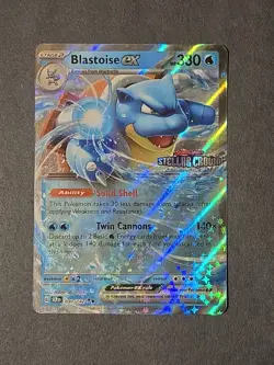 Pokemon TCG Blastoise ex 030/142 Sv07: Stellar Crown Holo - Image 1