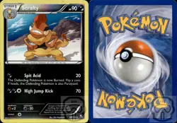 Scrafty 69/114 R Black & White Pokemon Reverse Holo NM/M - Image 2