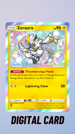Pokemon TCG Pocket Zeraora Shiny Mega Rising Trade 1 Star ⭐ (English) - Image 1