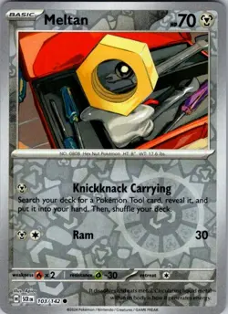 Pokemon | SV07: Stellar Crown | Meltan - | 103/142 | Reverse Holo | NM - Image 1