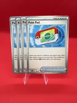 4x Poke Pad 081/088 - NM Perfect Order Pokemon Playset ME03 Non Holo - Image 1