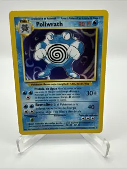 SPANISH 13/102 Poliwrath Holo Rare Base Set Unlimited Pokemon TCG Card LP - Image 1