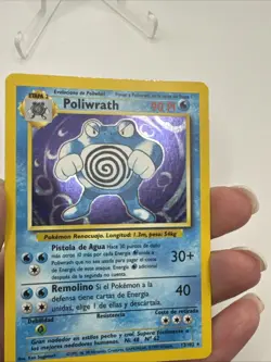 SPANISH 13/102 Poliwrath Holo Rare Base Set Unlimited Pokemon TCG Card LP - Image 3