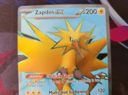 Pokemon Zapdos ex 192/165 Sv: Scarlet & Violet 151 Ultra Rare Holo NM - Image 2