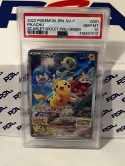 Pikachu - 001/SV-P 001/Sv-P Sv-P Promotional Cards Holo (Japanese) - PSA 10 - Image 1