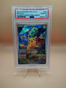 Pikachu - 001/SV-P 001/SV-P Sv-P Promotional Cards Holo Japanese PSA 10 Gem Mint - Image 1